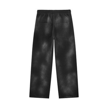 VoidMourne Unisex Sunfade Wide Leg Fleece Sweatpants