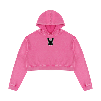 Women’s Mineral Washed Crop Hoodie
