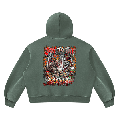 VoidMas Unisex Vintage Wash Boxy Fleece Hoodie