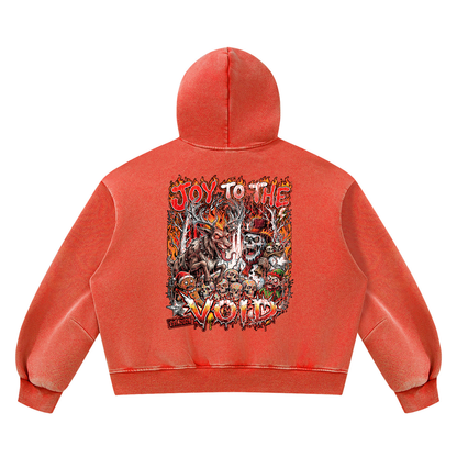VoidMas Unisex Vintage Wash Boxy Fleece Hoodie