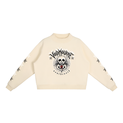 VoidMourne Essential Fleece Mock-Neck Crew Sweatshirt