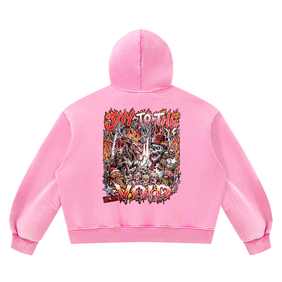 VoidMas Unisex Vintage Wash Boxy Fleece Hoodie
