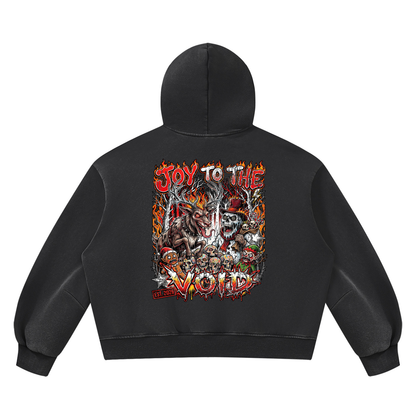 VoidMas Unisex Vintage Wash Boxy Fleece Hoodie