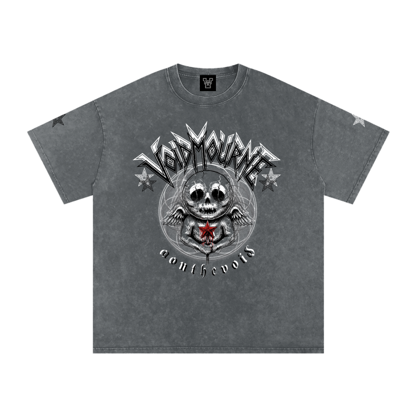 VoidMourne Snow Washed Oversized Cotton T-Shirt