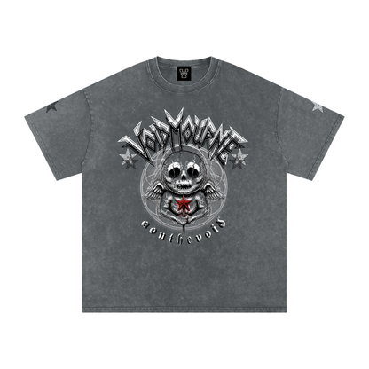 VoidMourne Snow Washed Oversized Cotton T-Shirt