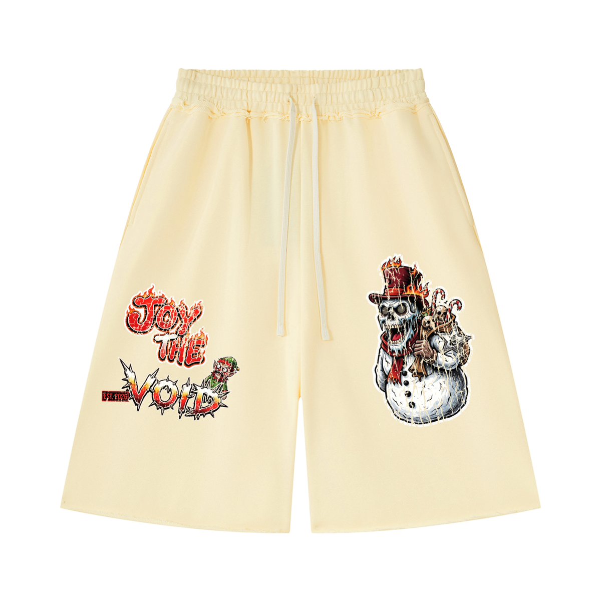 VoidMas Unisex Heavyweight Raw Edge Shorts