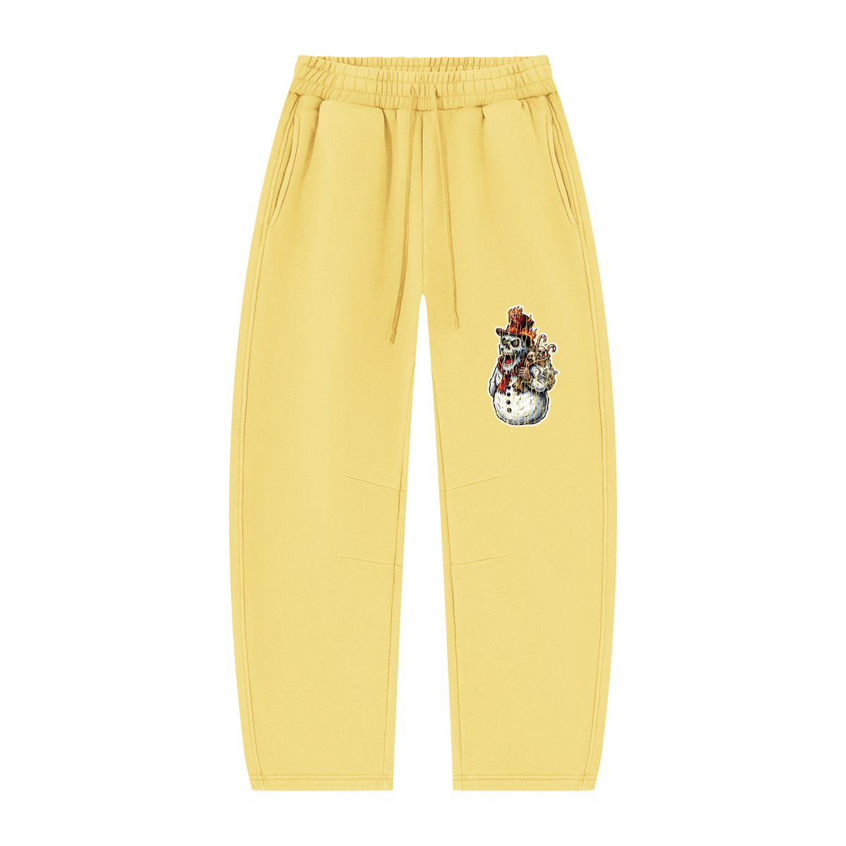 VoidMas Unisex Vintage Wash Barrel Leg Fleece Sweatpants