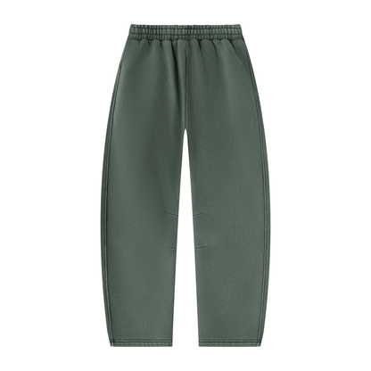 VoidMas Unisex Vintage Wash Barrel Leg Fleece Sweatpants