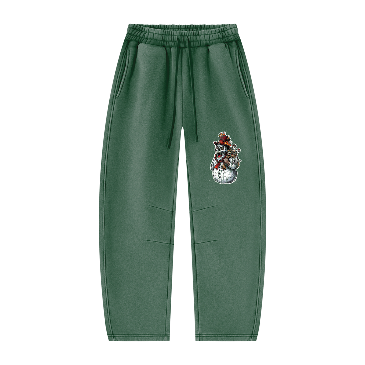 VoidMas Unisex Vintage Wash Barrel Leg Fleece Sweatpants