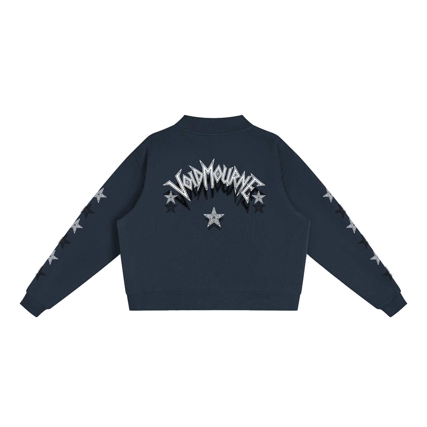 VoidMourne Essential Fleece Mock-Neck Crew Sweatshirt