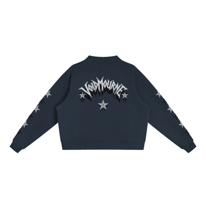 VoidMourne Essential Fleece Mock-Neck Crew Sweatshirt