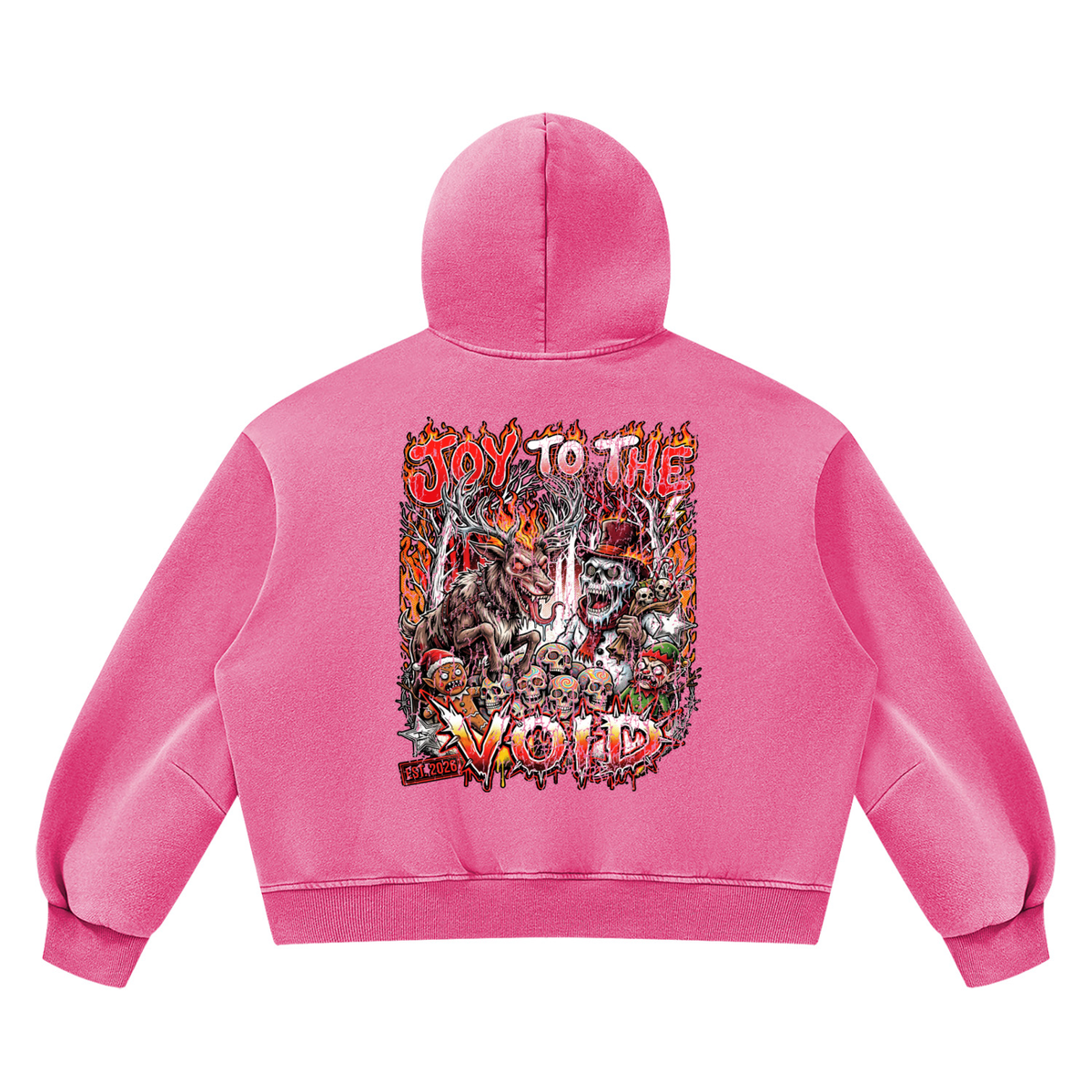 VoidMas Unisex Vintage Wash Boxy Fleece Hoodie
