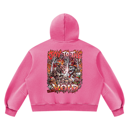 VoidMas Unisex Vintage Wash Boxy Fleece Hoodie