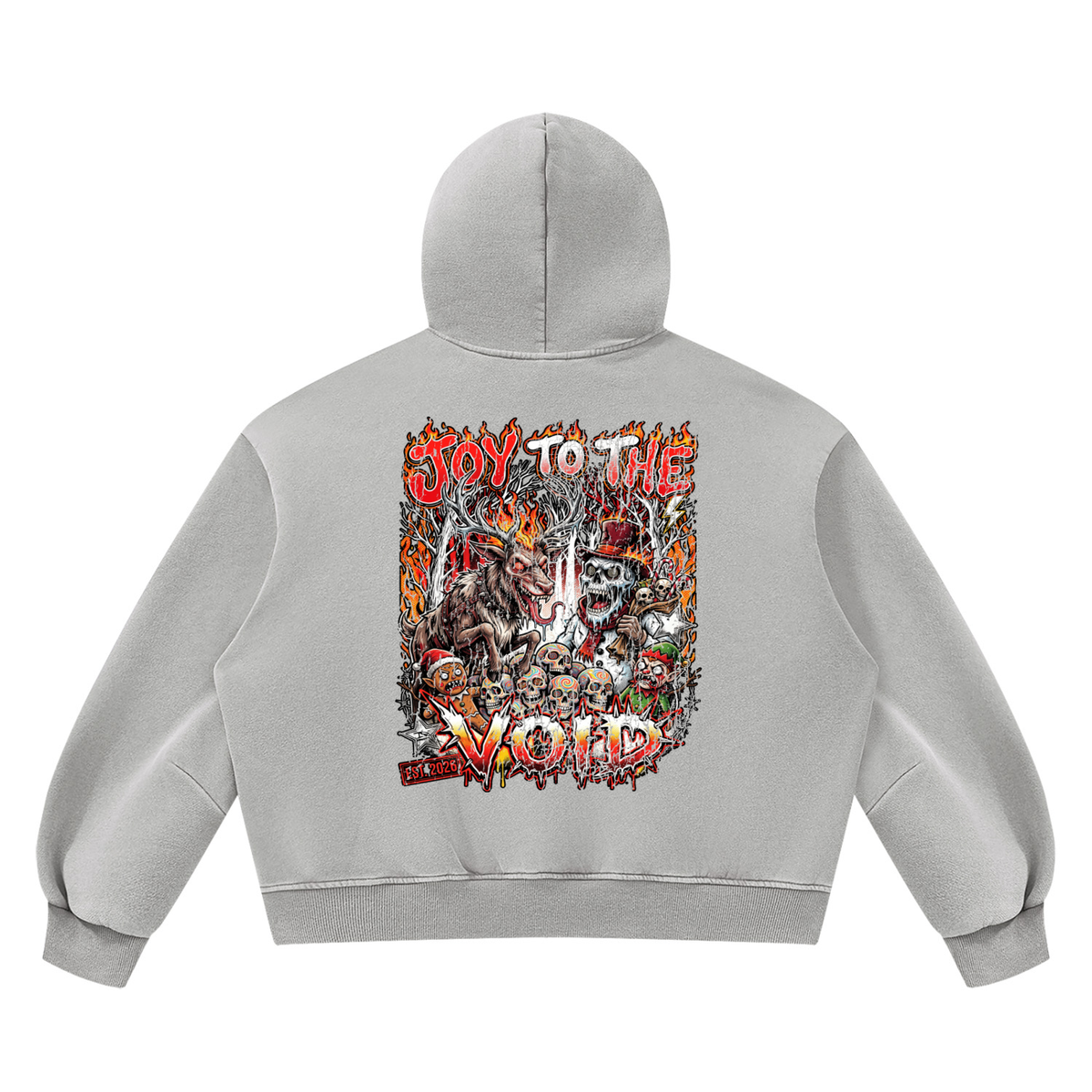 VoidMas Unisex Vintage Wash Boxy Fleece Hoodie