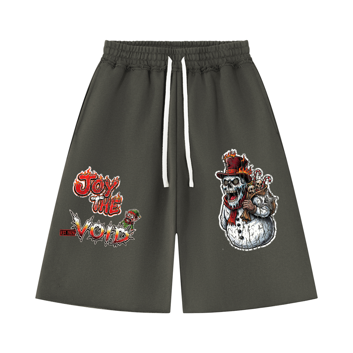 VoidMas Unisex Heavyweight Raw Edge Shorts