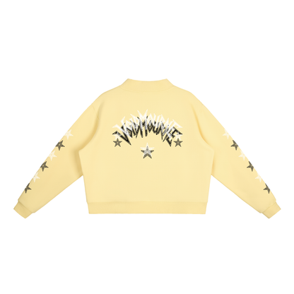 VoidMourne Essential Fleece Mock-Neck Crew Sweatshirt
