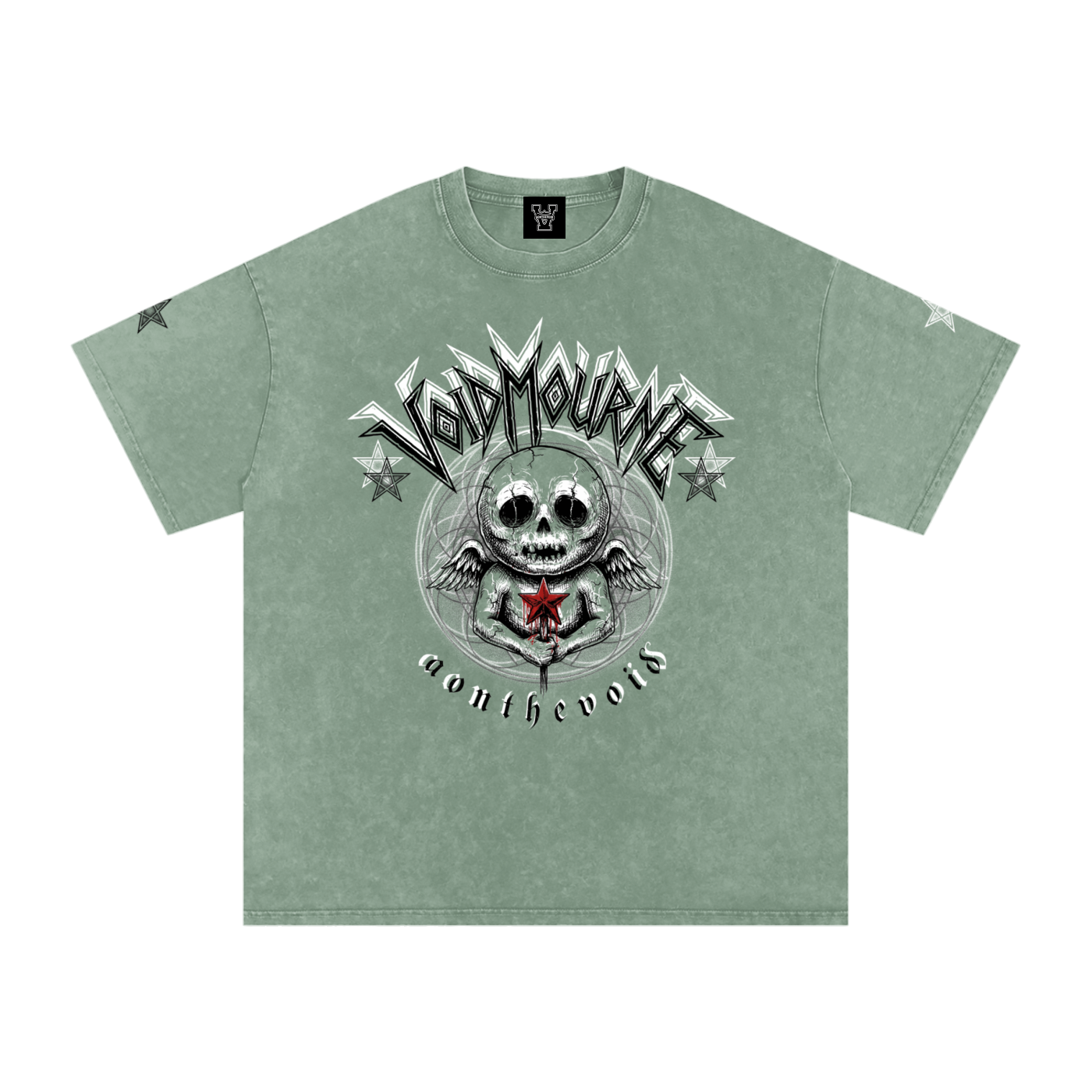 VoidMourne Snow Washed Oversized Cotton T-Shirt