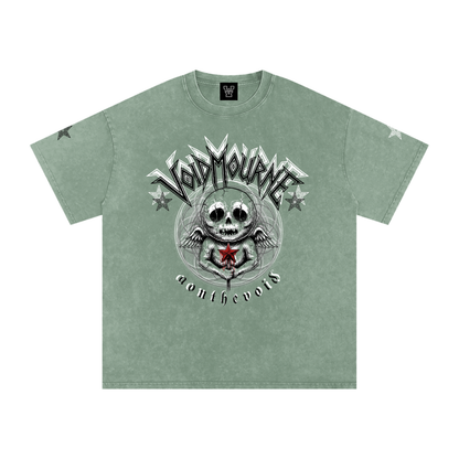 VoidMourne Snow Washed Oversized Cotton T-Shirt