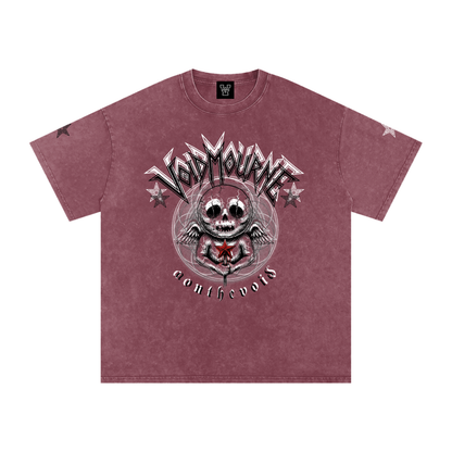 VoidMourne Snow Washed Oversized Cotton T-Shirt