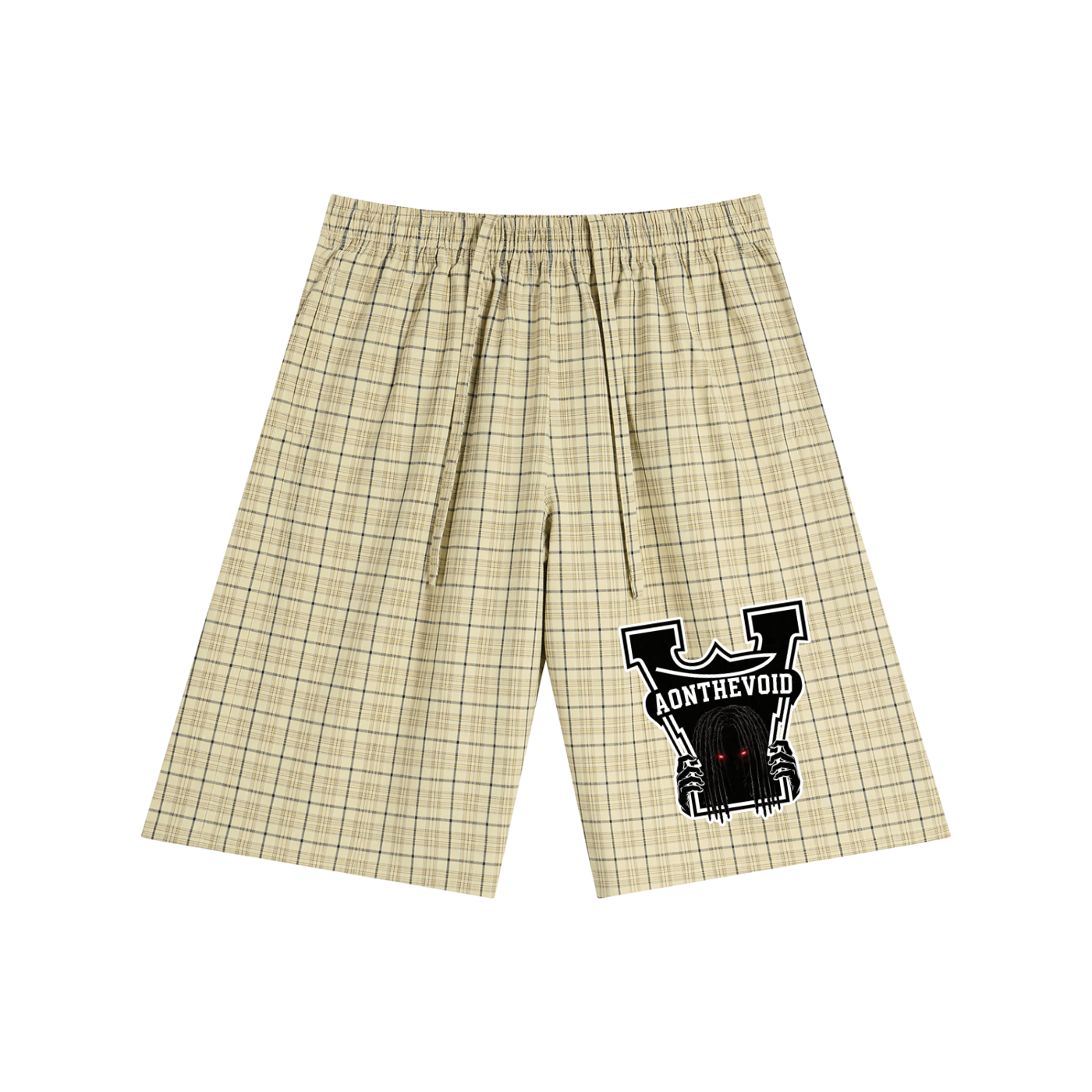 Unisex Plaid Wide Leg Shorts