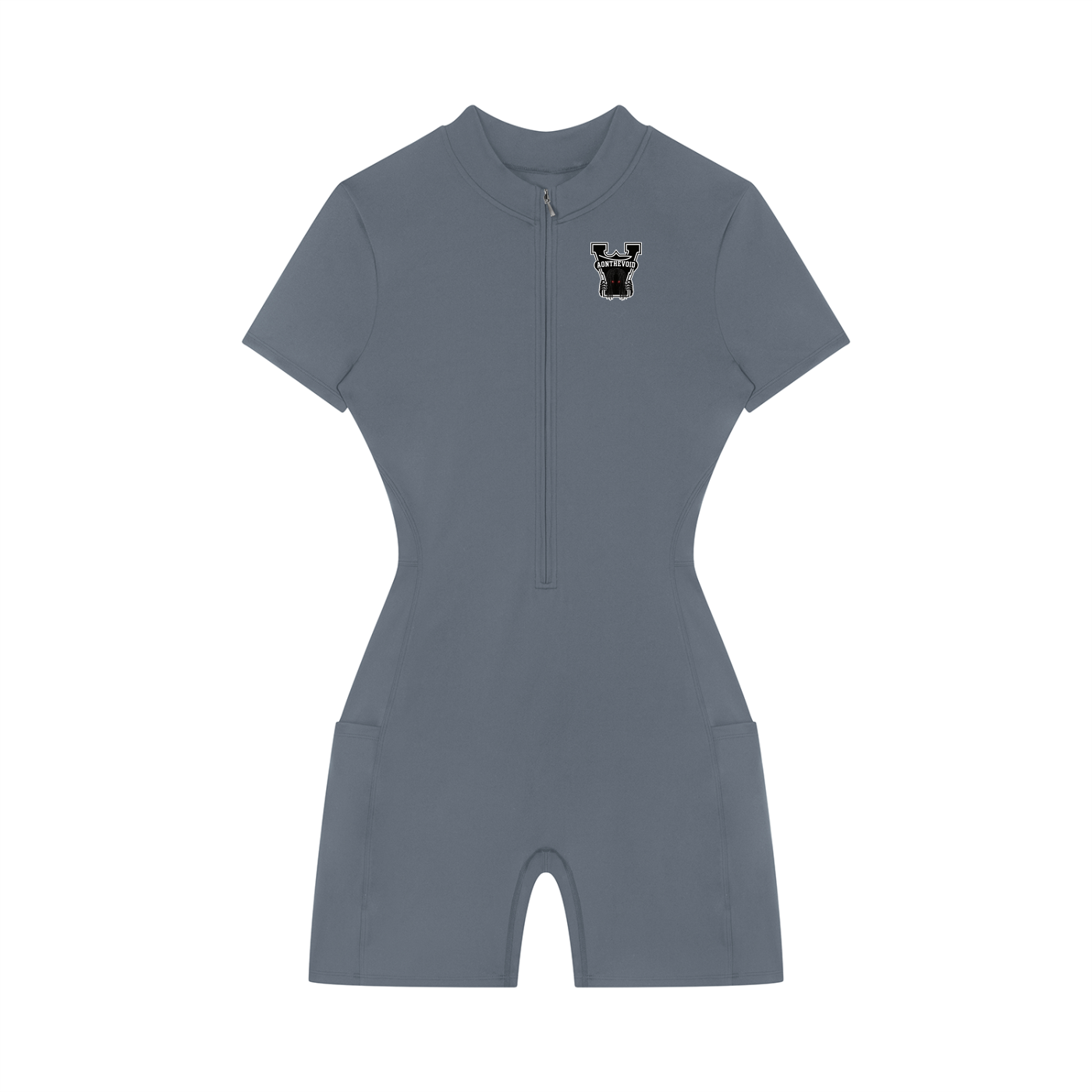 Women's Quarter-Zip Short Sleeve Romper