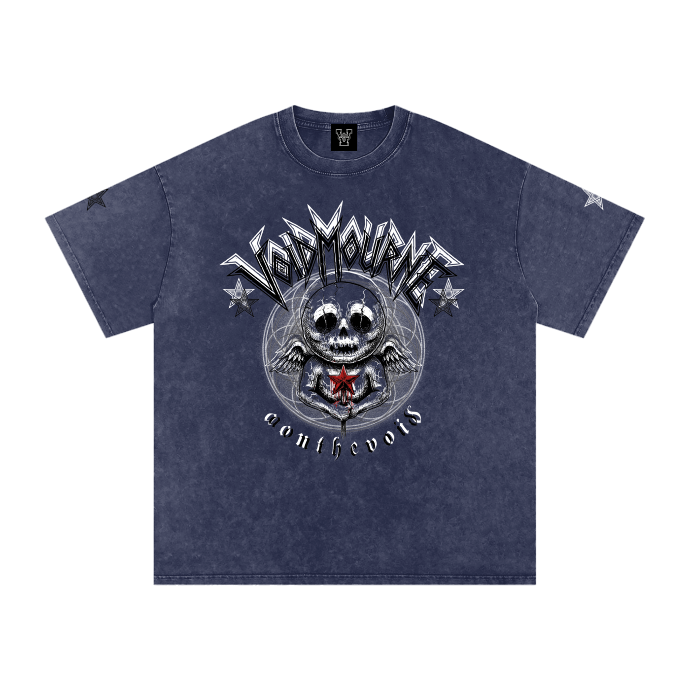 VoidMourne Snow Washed Oversized Cotton T-Shirt