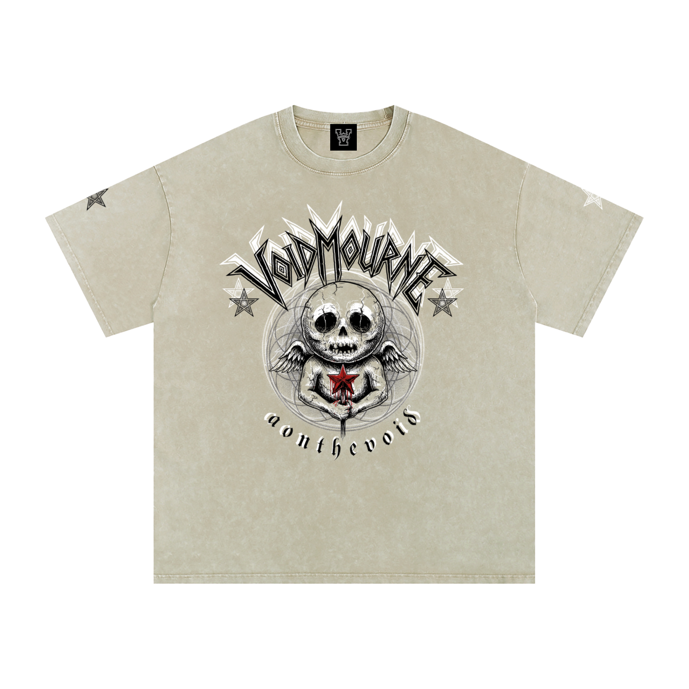 VoidMourne Snow Washed Oversized Cotton T-Shirt