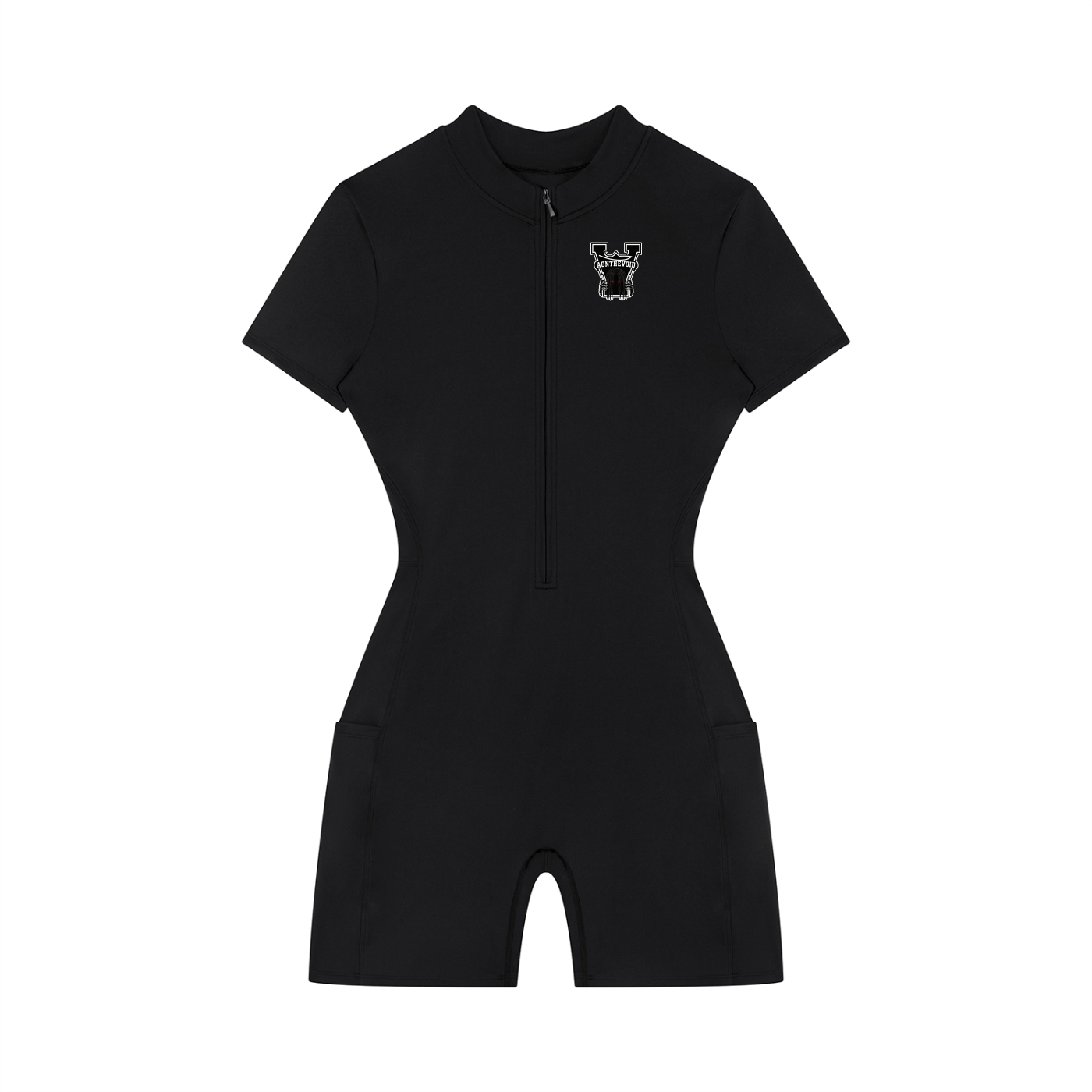 Women's Quarter-Zip Short Sleeve Romper