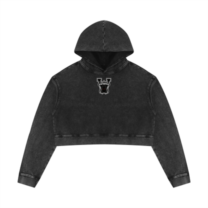 Women’s Mineral Washed Crop Hoodie