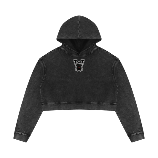 Women’s Mineral Washed Crop Hoodie