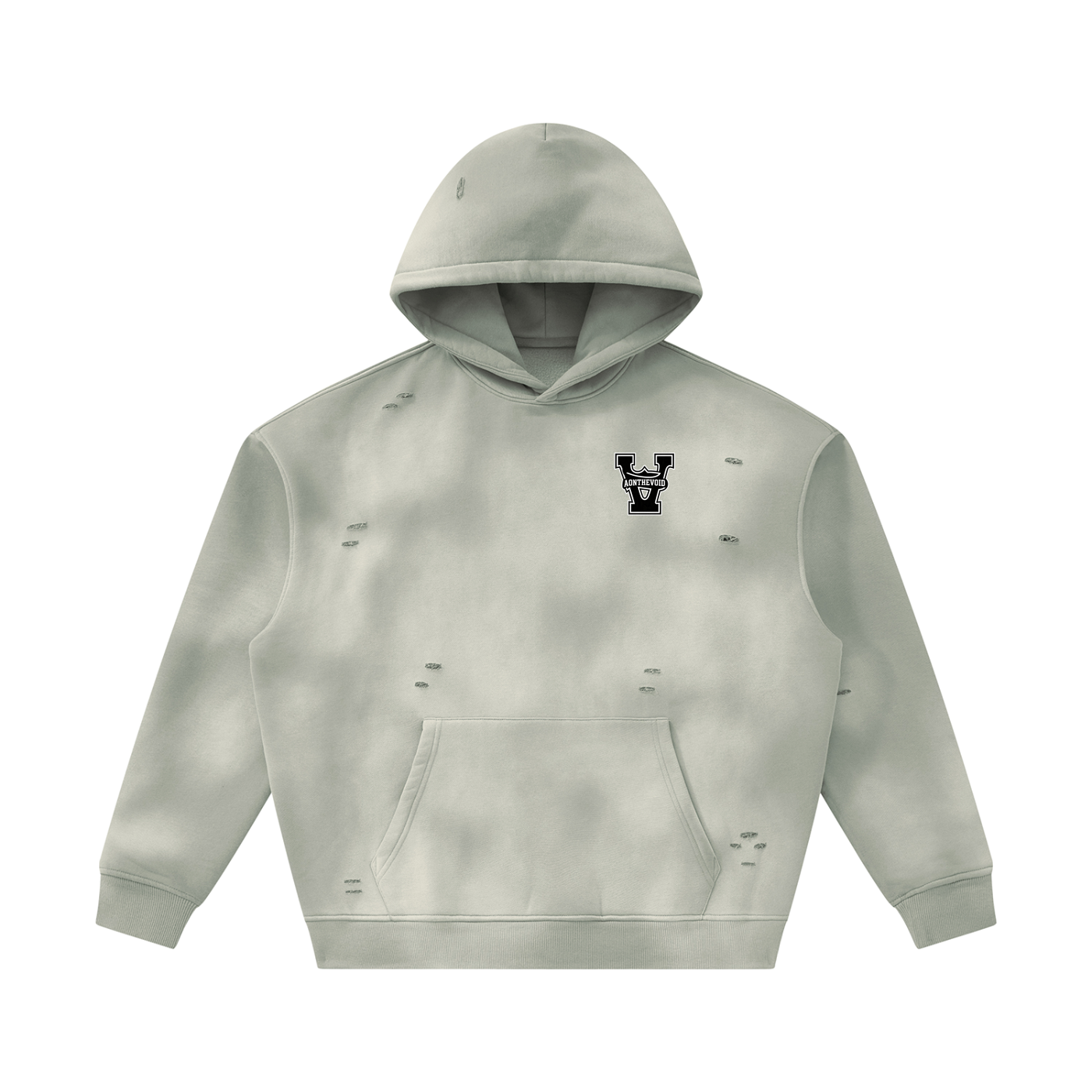 Unisex Sunfade Frayed Fleece Hoodie