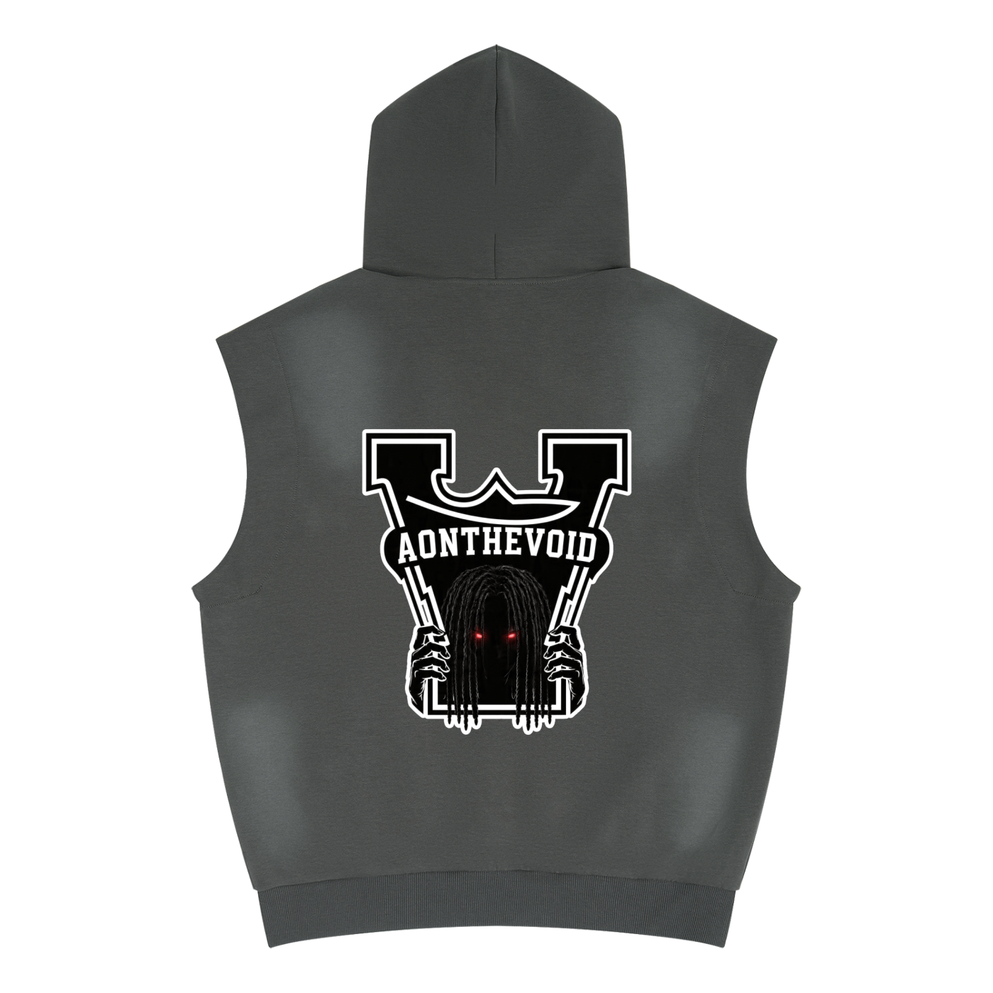 Unisex Vintage Wash Sun Fade Sleeveless Hoodie
