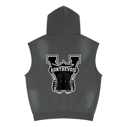 Unisex Vintage Wash Sun Fade Sleeveless Hoodie