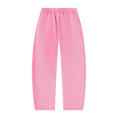 VoidMas Unisex Vintage Wash Barrel Leg Fleece Sweatpants