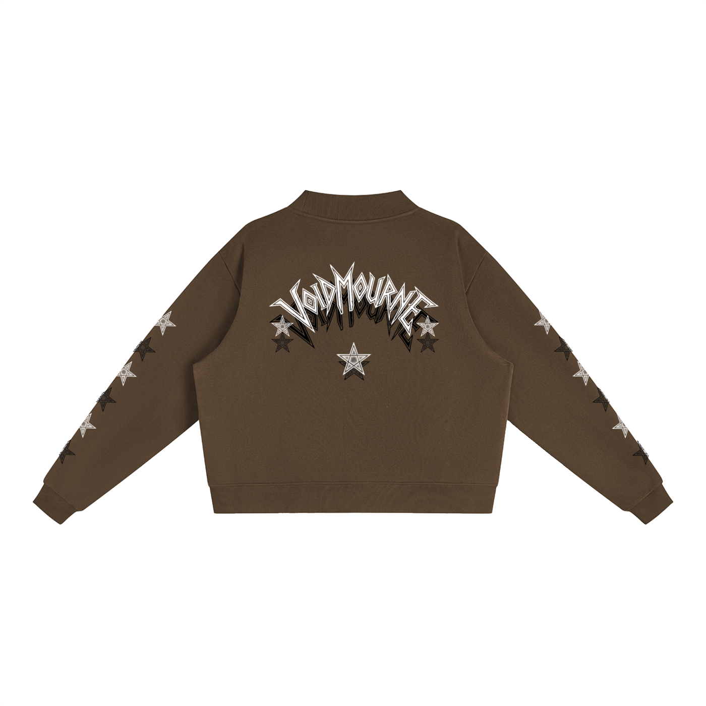 VoidMourne Essential Fleece Mock-Neck Crew Sweatshirt