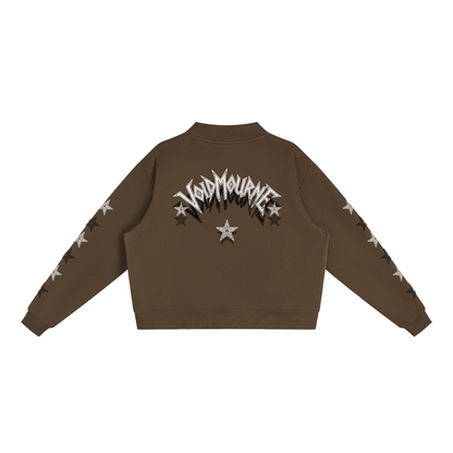 VoidMourne Essential Fleece Mock-Neck Crew Sweatshirt