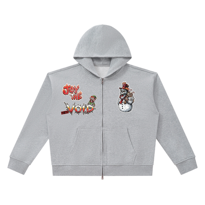 VoidMas Unisex Heavyweight Full Zip Boxy Hoodie