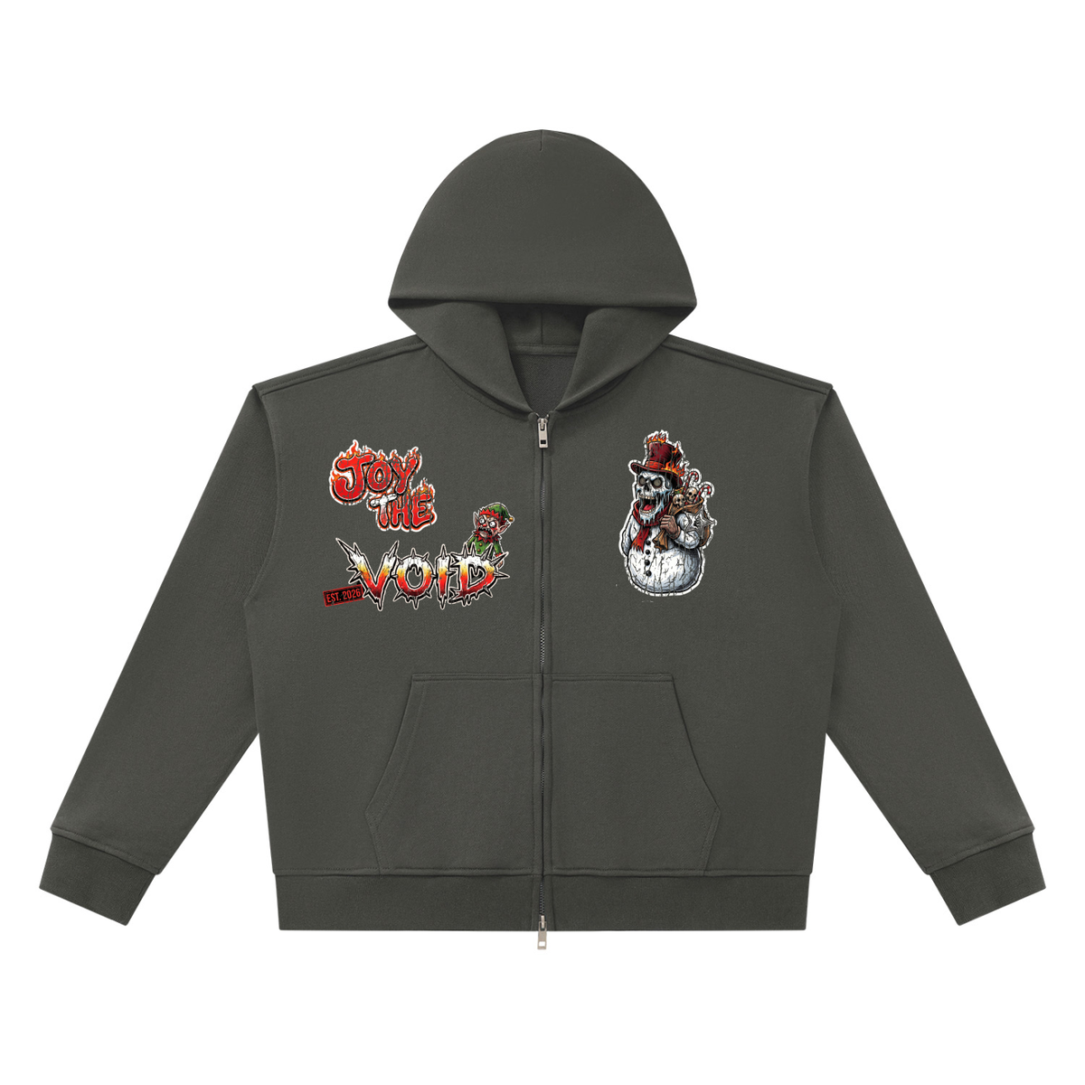 VoidMas Unisex Heavyweight Full Zip Boxy Hoodie