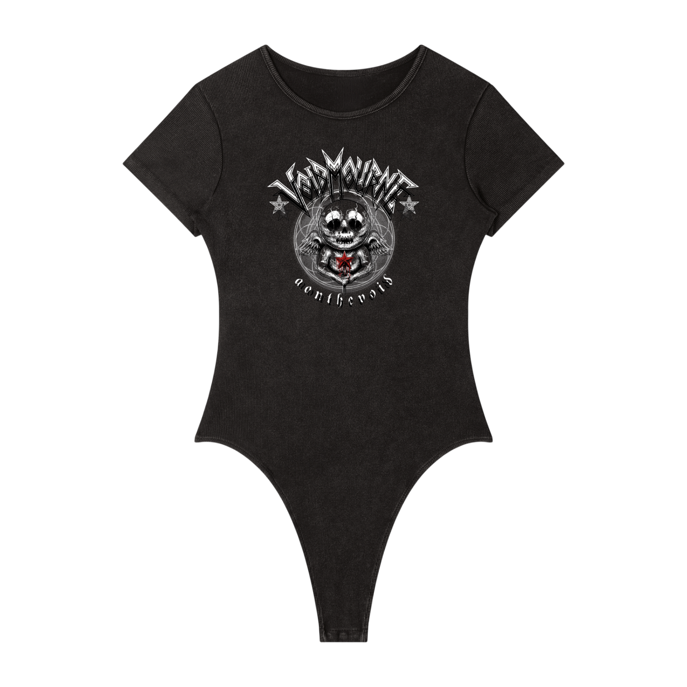 VoidMourne Women's Mineral Wash Crewneck Bodysuit