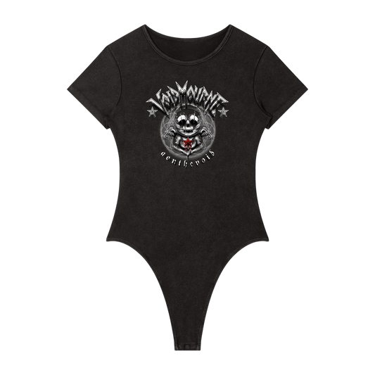 VoidMourne Women's Mineral Wash Crewneck Bodysuit