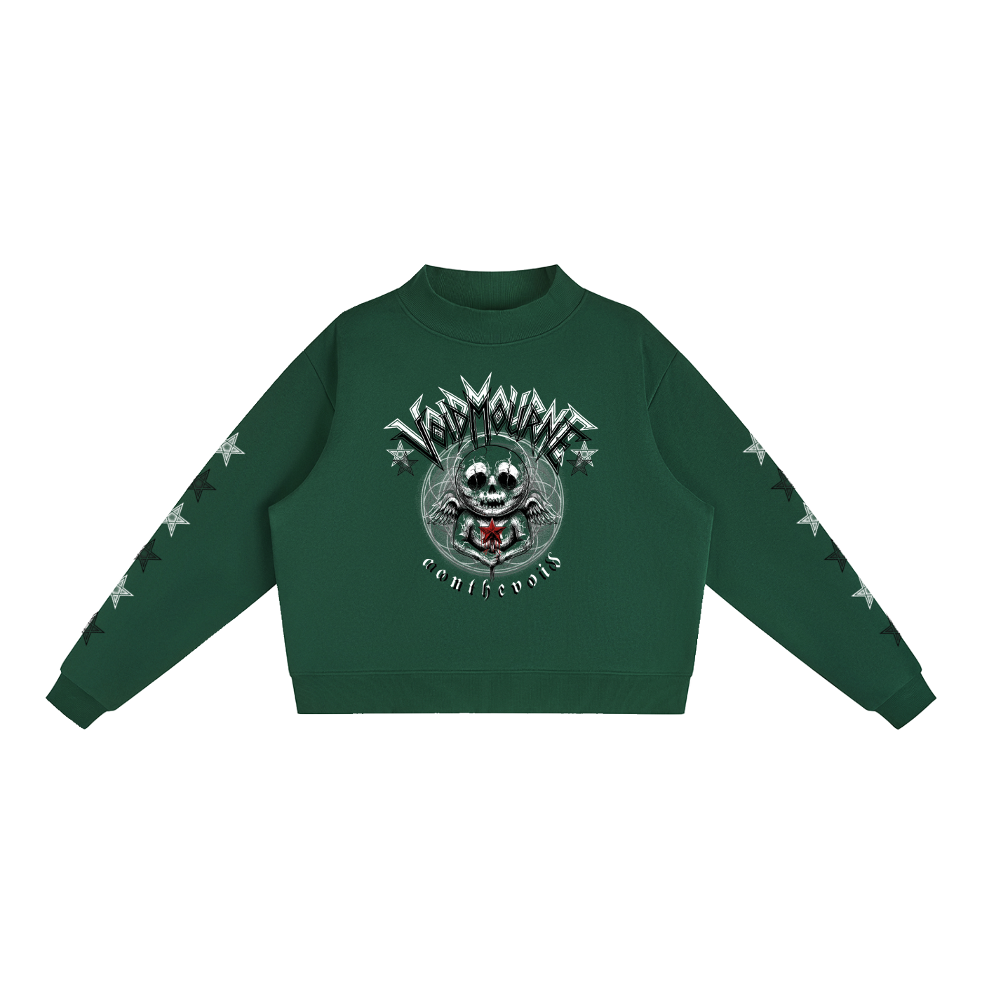 VoidMourne Essential Fleece Mock-Neck Crew Sweatshirt