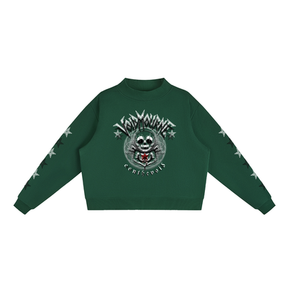 VoidMourne Essential Fleece Mock-Neck Crew Sweatshirt