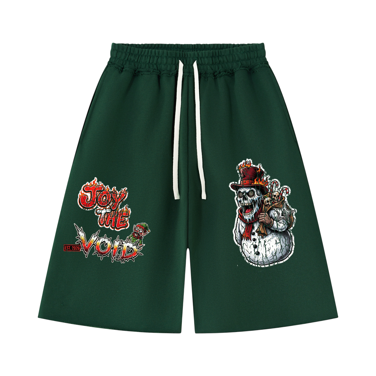 VoidMas Unisex Heavyweight Raw Edge Shorts
