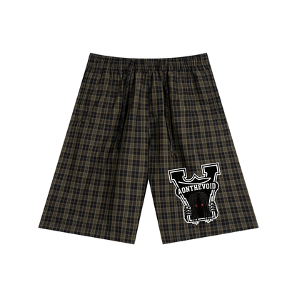 Unisex Plaid Wide Leg Shorts