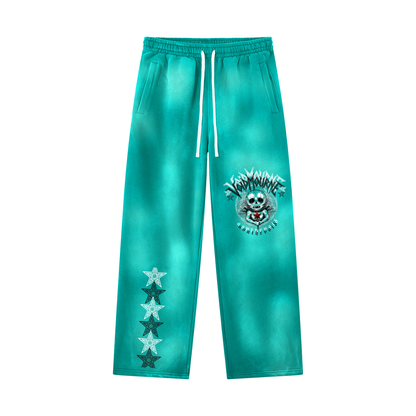 VoidMourne Unisex Sunfade Wide Leg Fleece Sweatpants