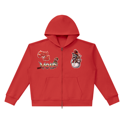 VoidMas Unisex Heavyweight Full Zip Boxy Hoodie