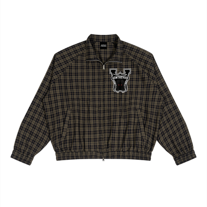 Unisex Plaid Full-Zip Track Jacket