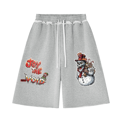 VoidMas Unisex Heavyweight Raw Edge Shorts