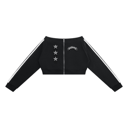 VoidMourne Women's Off-Shoulder Full Zip Hoodie