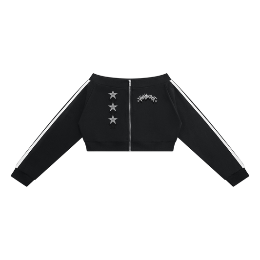 VoidMourne Women's Off-Shoulder Full Zip Hoodie